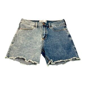 Abercrombie Kids Blue Jean Shorts Distressed Frayed